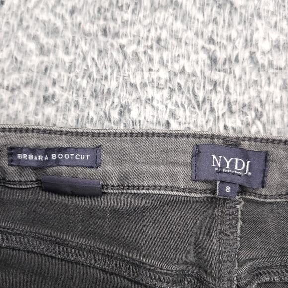 NYDJ Jeans Women 8 Gray Barbara Bootcut Denim Normcore Distressed Casual Stretch - Picture 4 of 10